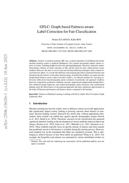 GFLC: Graph-based Fairness-aware Label Correction for Fair Classification