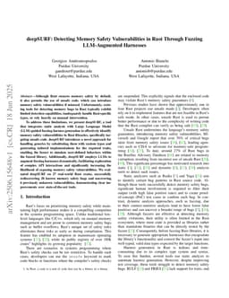 deepSURF: Detecting Memory Safety Vulnerabilities in Rust Through Fuzzing LLM-Augmented Harnesses