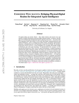 Embodied Web Agents: Bridging Physical-Digital Realms for Integrated Agent Intelligence
