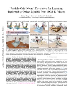 Particle-Grid Neural Dynamics for Learning Deformable Object Models from RGB-D Videos