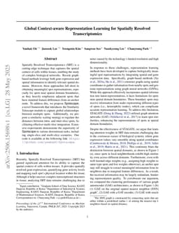 Global Context-aware Representation Learning for Spatially Resolved Transcriptomics