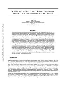 MDPO: Multi-Granularity Direct Preference Optimization for Mathematical Reasoning