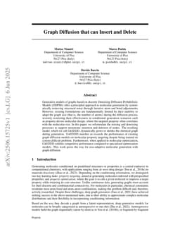Graph Diffusion that can Insert and Delete