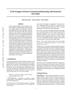 LLMs Struggle to Perform Counterfactual Reasoning with Parametric Knowledge