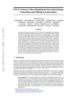 FLUX.1 Kontext: Flow Matching for In-Context Image Generation and Editing in Latent Space