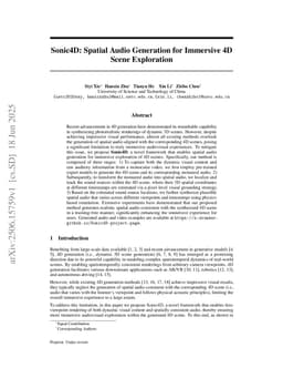 Sonic4D: Spatial Audio Generation for Immersive 4D Scene Exploration