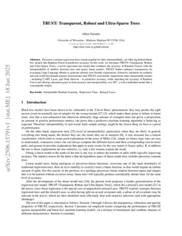 TRUST: Transparent, Robust and Ultra-Sparse Trees