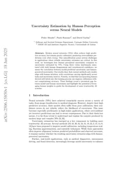 Uncertainty Estimation by Human Perception versus Neural Models