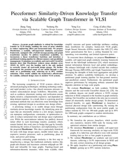 Pieceformer: Similarity-Driven Knowledge Transfer via Scalable Graph Transformer in VLSI