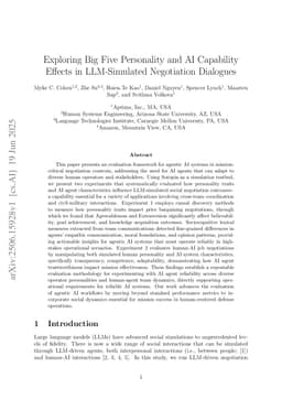 Exploring Big Five Personality and AI Capability Effects in LLM-Simulated Negotiation Dialogues