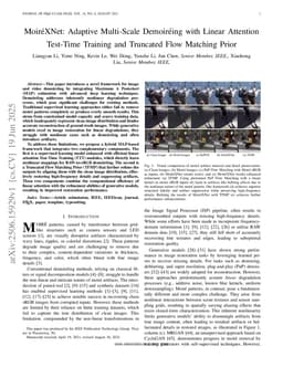 MoiréXNet: Adaptive Multi-Scale Demoiréing with Linear Attention Test-Time Training and Truncated Flow Matching Prior