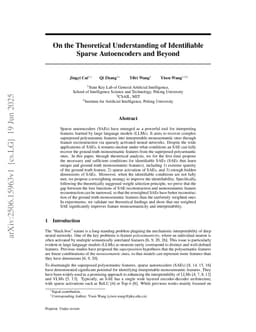 On the Theoretical Understanding of Identifiable Sparse Autoencoders and Beyond