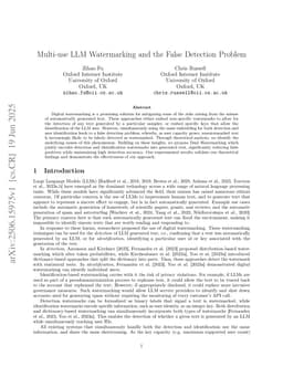 Multi-use LLM Watermarking and the False Detection Problem
