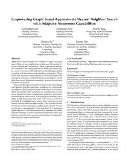 Empowering Graph-based Approximate Nearest Neighbor Search with Adaptive Awareness Capabilities