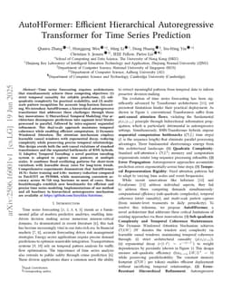 AutoHFormer: Efficient Hierarchical Autoregressive Transformer for Time Series Prediction