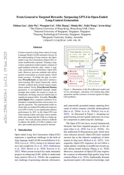From General to Targeted Rewards: Surpassing GPT-4 in Open-Ended Long-Context Generation