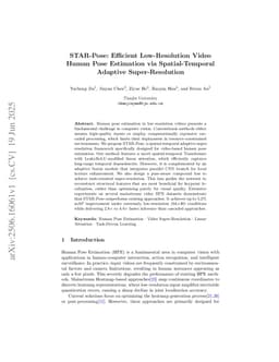 STAR-Pose: Efficient Low-Resolution Video Human Pose Estimation via Spatial-Temporal Adaptive Super-Resolution