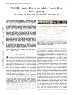 PR-DETR: Injecting Position and Relation Prior for Dense Video Captioning