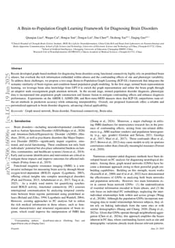 A Brain-to-Population Graph Learning Framework for Diagnosing Brain Disorders