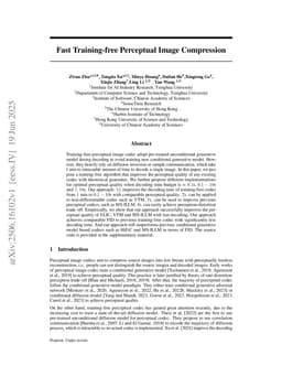 Fast Training-free Perceptual Image Compression