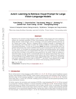 AutoV: Learning to Retrieve Visual Prompt for Large Vision-Language Models
