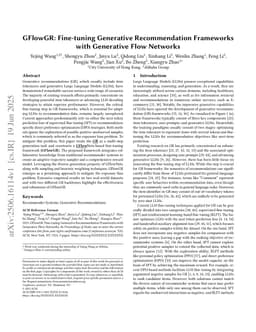 GFlowGR: Fine-tuning Generative Recommendation Frameworks with Generative Flow Networks