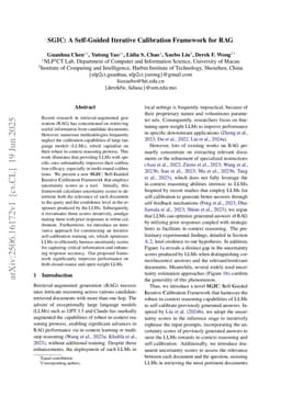 SGIC: A Self-Guided Iterative Calibration Framework for RAG