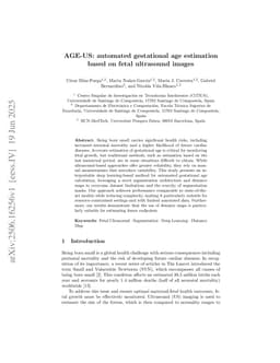 AGE-US: automated gestational age estimation based on fetal ultrasound images