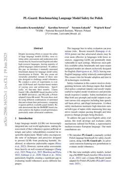 PL-Guard: Benchmarking Language Model Safety for Polish