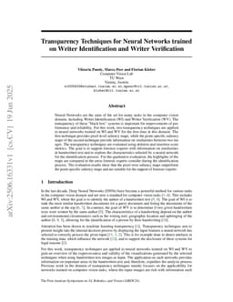 Transparency Techniques for Neural Networks trained on Writer Identification and Writer Verification
