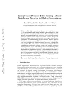Prompt-based Dynamic Token Pruning to Guide Transformer Attention in Efficient Segmentation