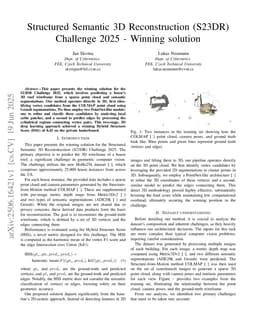 Structured Semantic 3D Reconstruction (S23DR) Challenge 2025 -- Winning solution