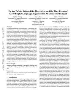 Do We Talk to Robots Like Therapists, and Do They Respond Accordingly? Language Alignment in AI Emotional Support