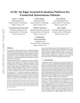 eCAV: An Edge-Assisted Evaluation Platform for Connected Autonomous Vehicles