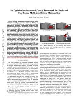 An Optimization-Augmented Control Framework for Single and Coordinated Multi-Arm Robotic Manipulation