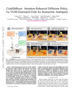 CodeDiffuser: Attention-Enhanced Diffusion Policy via VLM-Generated Code for Instruction Ambiguity