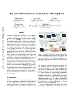 TeSG: Textual Semantic Guidance for Infrared and Visible Image Fusion