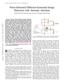 Noise-Informed Diffusion-Generated Image Detection with Anomaly Attention
