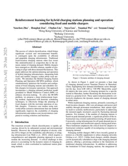Reinforcement learning for hybrid charging stations planning and operation considering fixed and mobile chargers
