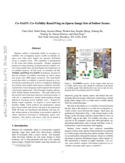 Co-VisiON: Co-Visibility ReasONing on Sparse Image Sets of Indoor Scenes