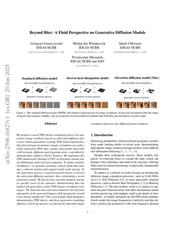 Beyond Blur: A Fluid Perspective on Generative Diffusion Models