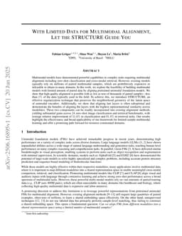With Limited Data for Multimodal Alignment, Let the STRUCTURE Guide You