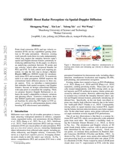 SDDiff: Boost Radar Perception via Spatial-Doppler Diffusion