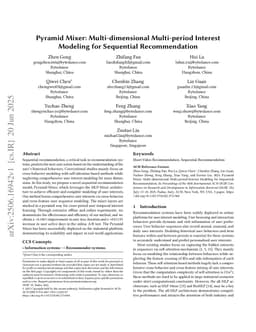 Pyramid Mixer: Multi-dimensional Multi-period Interest Modeling for Sequential Recommendation