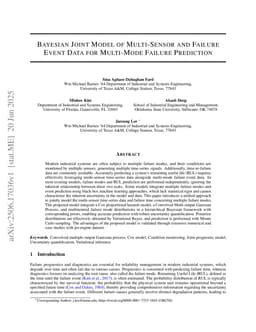 Bayesian Joint Model of Multi-Sensor and Failure Event Data for Multi-Mode Failure Prediction