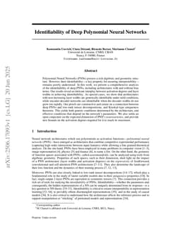 Identifiability of Deep Polynomial Neural Networks
