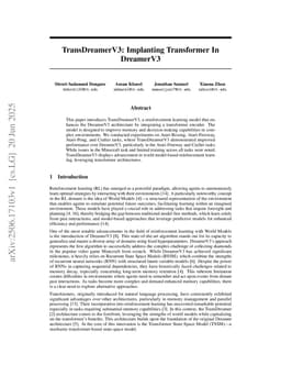 TransDreamerV3: Implanting Transformer In DreamerV3