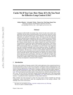 Cache Me If You Can: How Many KVs Do You Need for Effective Long-Context LMs?