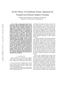 On the Theory of Conditional Feature Alignment for Unsupervised Domain-Adaptive Counting