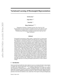 Variational Learning of Disentangled Representations